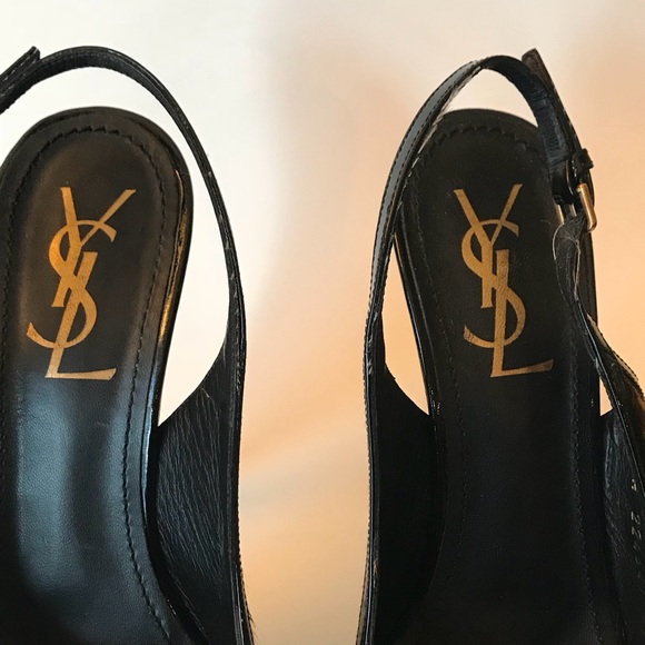 YSL Tribute 105 Slingback Leopard Print Sandals! - Picture 5 of 8